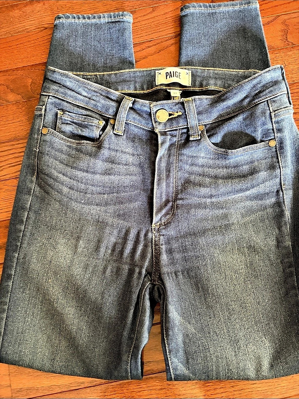 PAIGE Hoxton Crop Skinny Jeans Waist 27 Blue